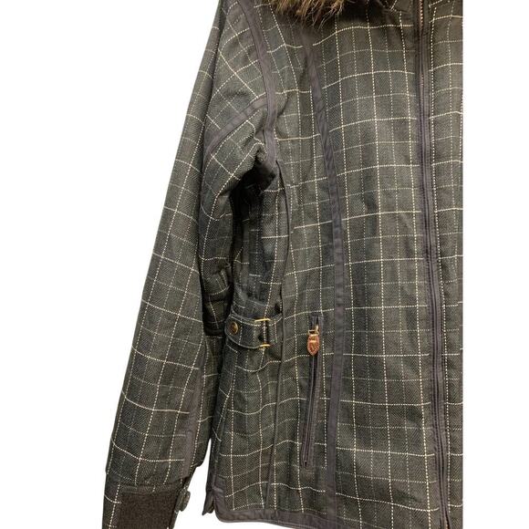 Obeymeyer Women's Dolly Insulated Jacket Black Faux Fur Lined‎ Hood SZ 10 - Picture 3 of 16